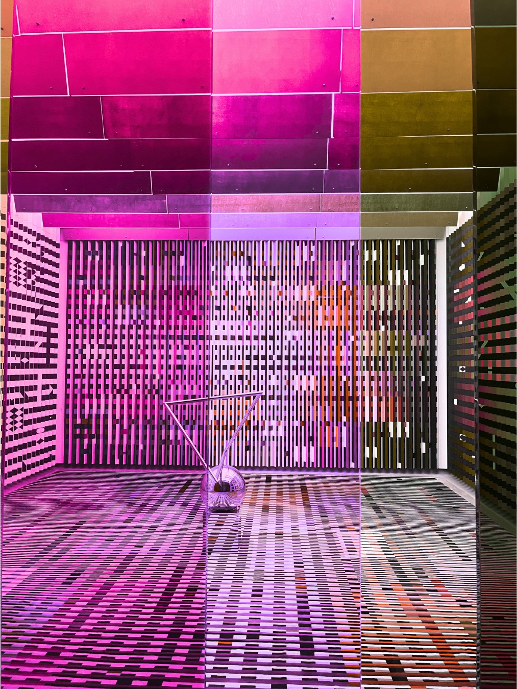 Colorful mirrored art installation